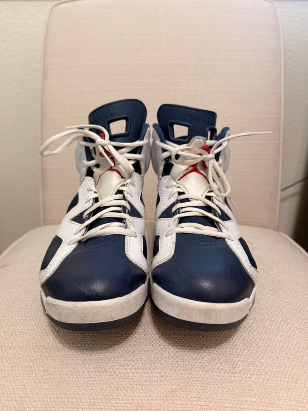 Nike Air Jordan 6 Retro Olympic 2024 White Navy Mens 10